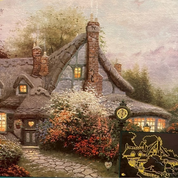 Ceaco Thomas Kinkade 1000 PC Puzzle Sweetheart Cottage Glow in the Dark SEALED - Picture 6 of 10